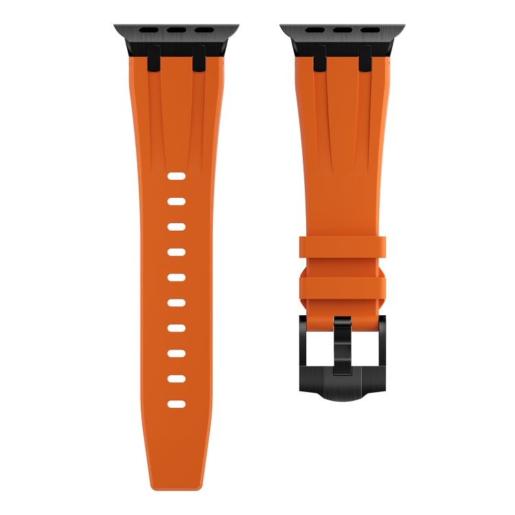 AP Silicone Watch Band For Apple Watch 6 44mm(Black Orange) - Watch Bands by PMC TechLife | Online Shopping South Africa | PMC TechLife
