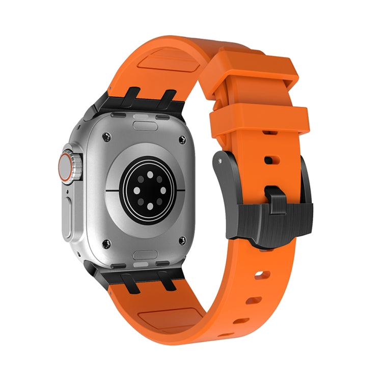 AP Silicone Watch Band For Apple Watch 5 40mm(Black Orange) - Watch Bands by PMC TechLife | Online Shopping South Africa | PMC TechLife