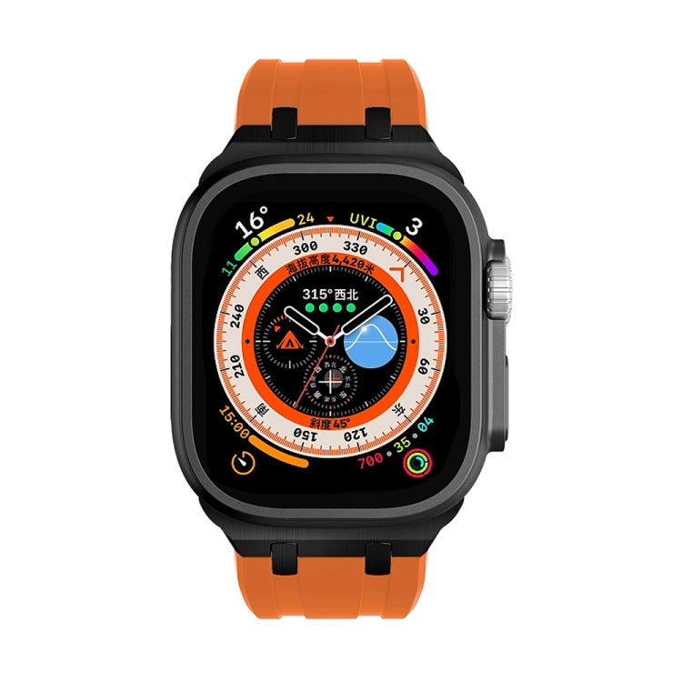 AP Silicone Watch Band For Apple Watch 5 40mm(Black Orange) - Watch Bands by PMC TechLife | Online Shopping South Africa | PMC TechLife