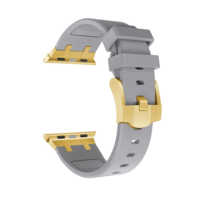 AP Silicone Watch Band For Apple Watch 5 40mm(Gold Grey) - Watch Bands by PMC TechLife | Online Shopping South Africa | PMC TechLife