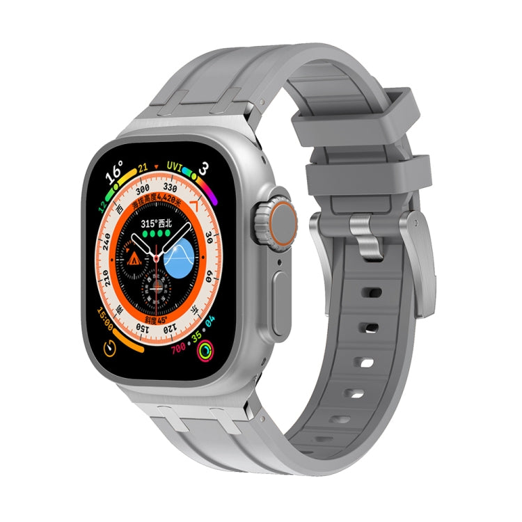 AP Silicone Watch Band For Apple Watch 3 38mm(Silver Grey) - Watch Bands by PMC TechLife | Online Shopping South Africa | PMC TechLife