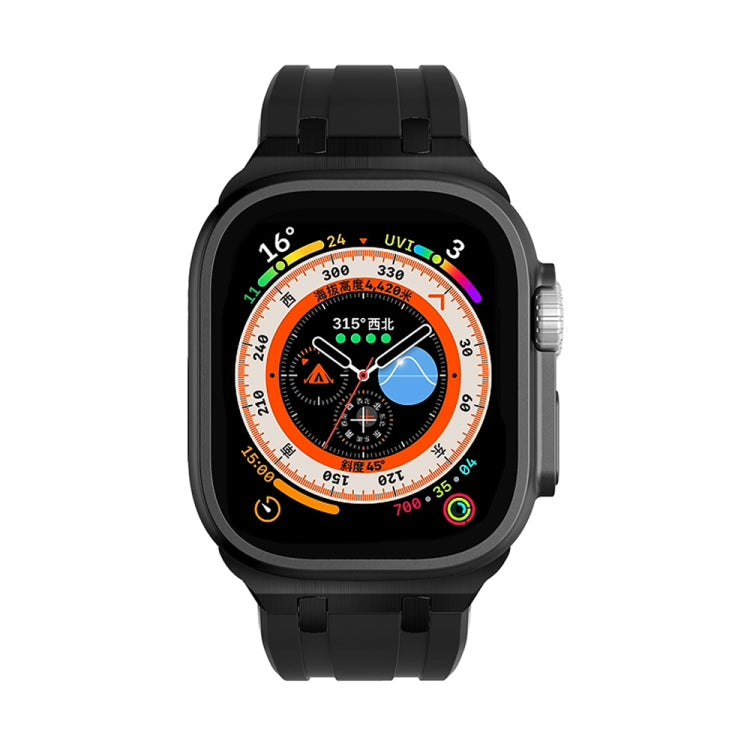 AP Silicone Watch Band For Apple Watch 3 42mm(Black Black) - Watch Bands by PMC TechLife | Online Shopping South Africa | PMC TechLife