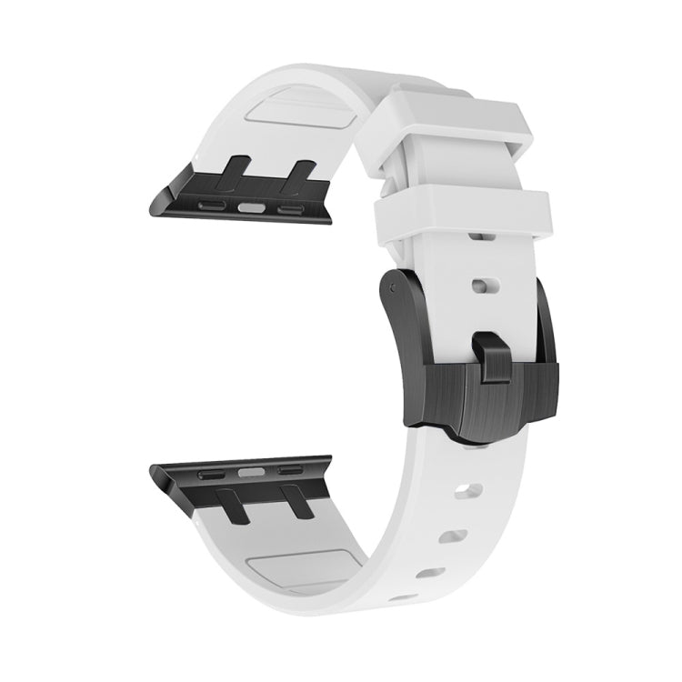 AP Silicone Watch Band For Apple Watch 3 42mm(Black White) - Watch Bands by PMC TechLife | Online Shopping South Africa | PMC TechLife