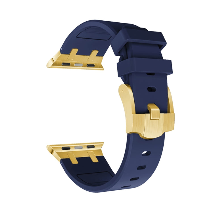 AP Silicone Watch Band For Apple Watch 2 38mm(Gold Blue) - Watch Bands by PMC TechLife | Online Shopping South Africa | PMC TechLife
