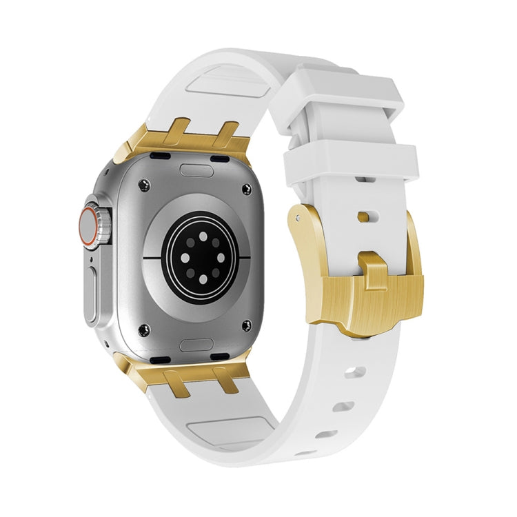 AP Silicone Watch Band For Apple Watch 2 38mm(Gold White) - Watch Bands by PMC TechLife | Online Shopping South Africa | PMC TechLife