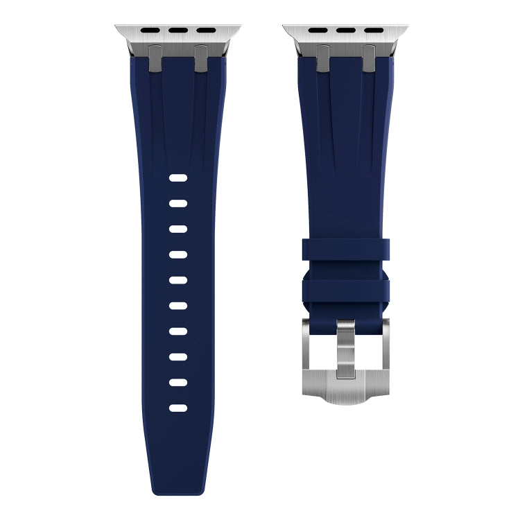 AP Silicone Watch Band For Apple Watch 2 42mm(Silver Blue) - Watch Bands by PMC Jewellery | Online Shopping South Africa | PMC Jewellery