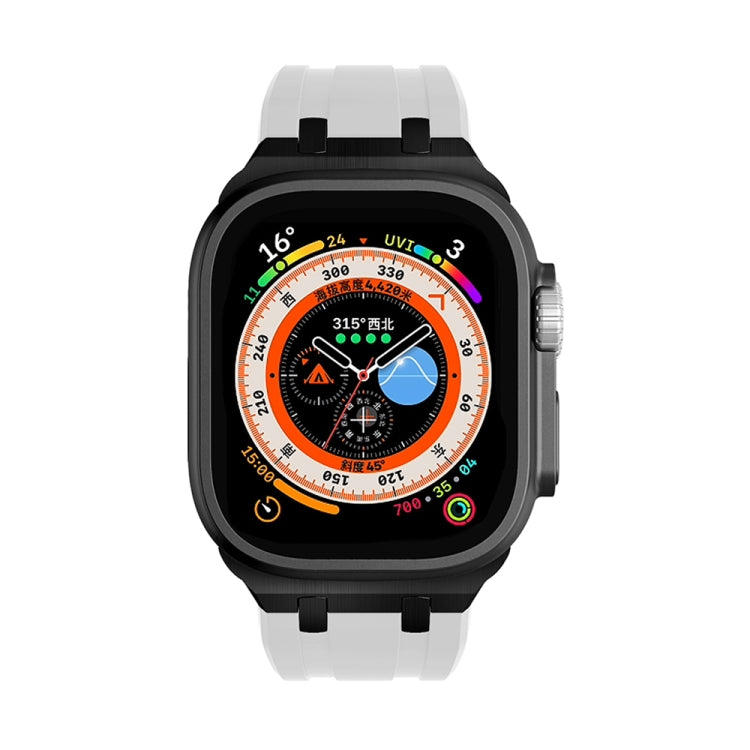 AP Silicone Watch Band For Apple Watch 42mm(Black White) - Watch Bands by PMC TechLife | Online Shopping South Africa | PMC TechLife