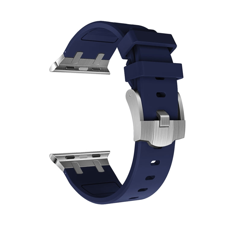 AP Silicone Watch Band For Apple Watch 9 45mm(Black Blue) - Watch Bands by PMC TechLife | Online Shopping South Africa | PMC TechLife