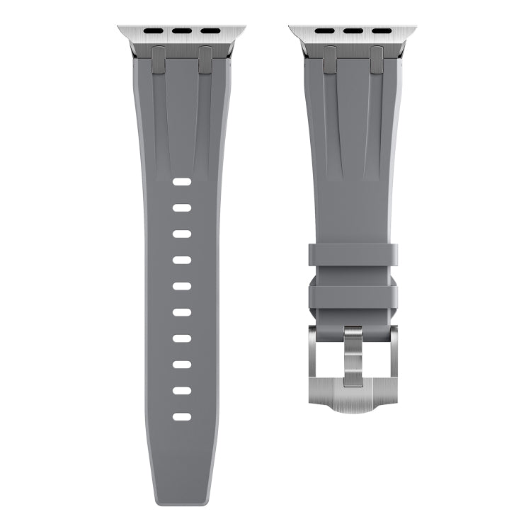 AP Silicone Watch Band For Apple Watch 9 41mm(Silver Grey) - Watch Bands by PMC TechLife | Online Shopping South Africa | PMC TechLife