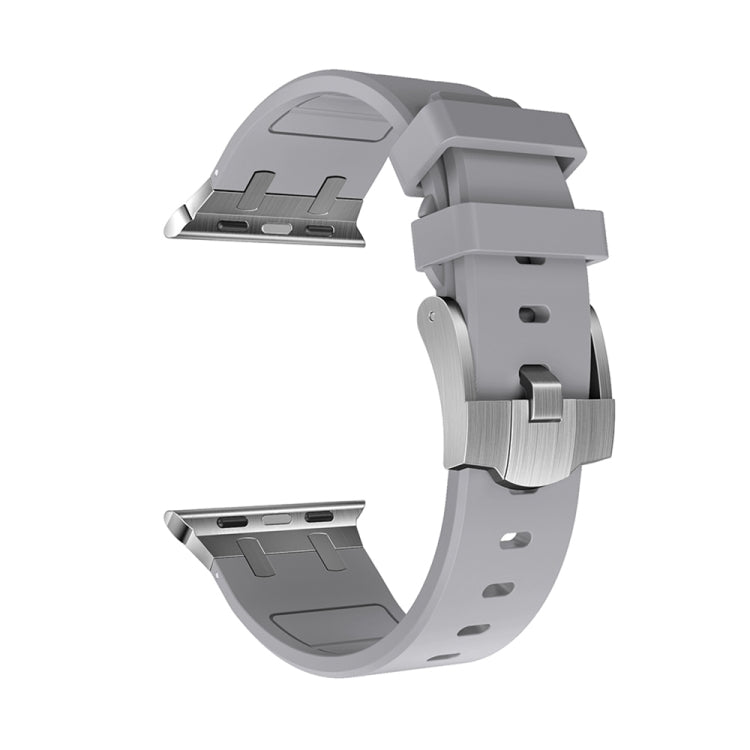 AP Silicone Watch Band For Apple Watch 9 41mm(Silver Grey) - Watch Bands by PMC TechLife | Online Shopping South Africa | PMC TechLife