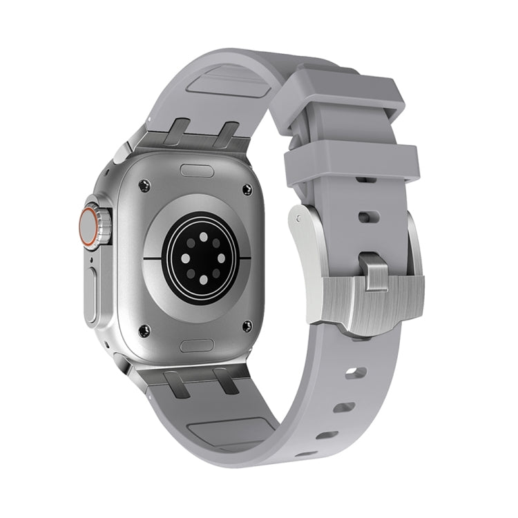 AP Silicone Watch Band For Apple Watch 9 41mm(Silver Grey) - Watch Bands by PMC TechLife | Online Shopping South Africa | PMC TechLife