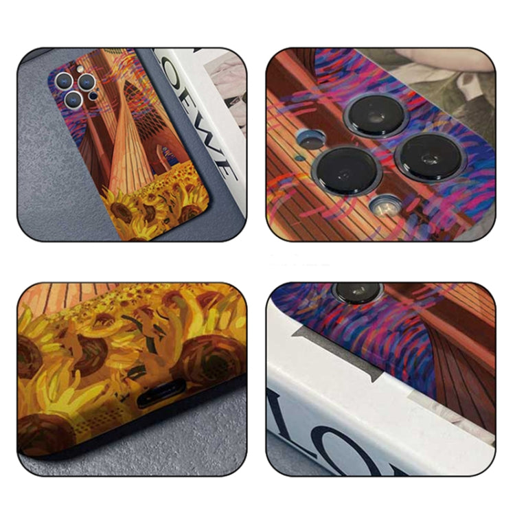 For iPhone 14 Pro Precise Hole Oil Painting Pattern PC Phone Case(Architectural Painting) - iPhone 14 Pro Cases by PMC Jewellery | Online Shopping South Africa | PMC Jewellery