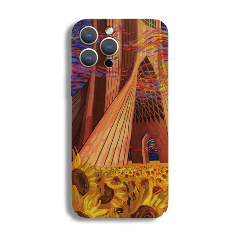 For iPhone 11 Pro Max Precise Hole Oil Painting Pattern PC Phone Case(Architectural Painting) - iPhone 11 Pro Max Cases by PMC TechLife | Online Shopping South Africa | PMC TechLife