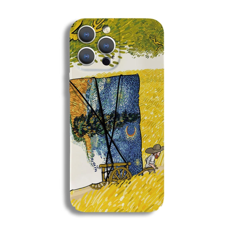 For iPhone SE 2022 / 2020 / 8 / 7 Precise Hole Oil Painting Pattern PC Phone Case(Handcart) - iPhone SE 2022 / 2020 / 8 / 7 Cases by PMC TechLife | Online Shopping South Africa | PMC TechLife