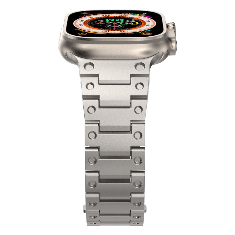 Double Rows Metal Watch Band For Apple Watch SE 40mm(Titanium) - Watch Bands by PMC TechLife | Online Shopping South Africa | PMC TechLife