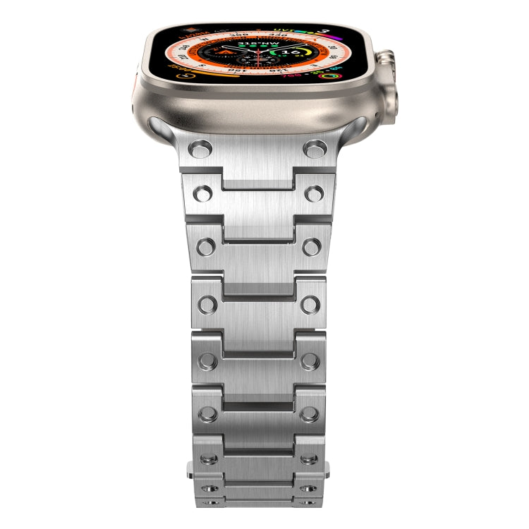 Double Rows Metal Watch Band For Apple Watch 5 44mm(Silver) - Watch Bands by PMC TechLife | Online Shopping South Africa | PMC TechLife