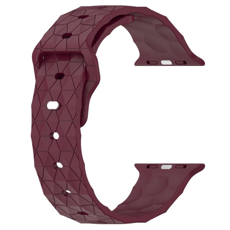 Football Texture Silicone Watch Band For Apple Watch Ultra 49mm(Wine Red) - Watch Bands by PMC Jewellery | Online Shopping South Africa | PMC Jewellery