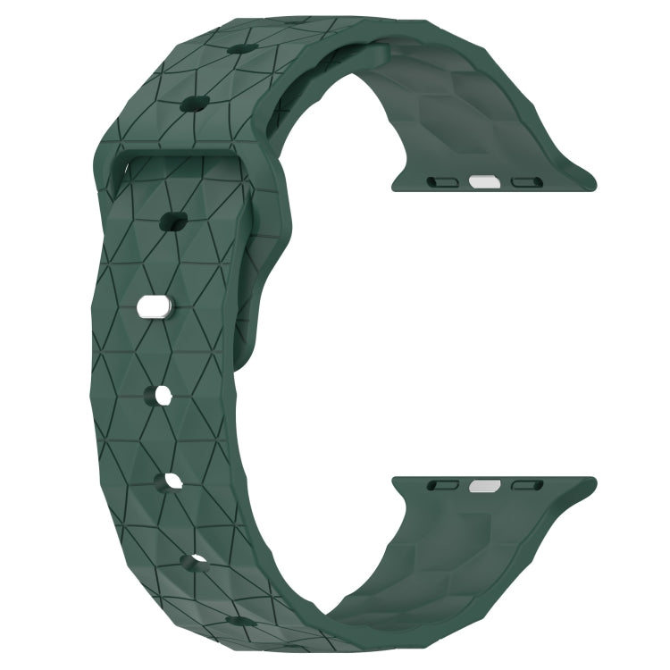 Football Texture Silicone Watch Band For Apple Watch 8 45mm(Pine Green) - Watch Bands by PMC Jewellery | Online Shopping South Africa | PMC Jewellery