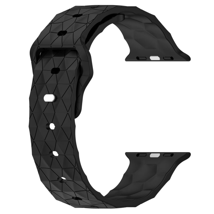 Football Texture Silicone Watch Band For Apple Watch 7 41mm(Black) - Watch Bands by PMC TechLife | Online Shopping South Africa | PMC TechLife
