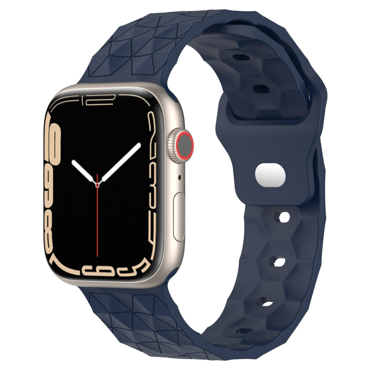 Football Texture Silicone Watch Band For Apple Watch 7 41mm(Midnight Blue) - Watch Bands by PMC Jewellery | Online Shopping South Africa | PMC Jewellery