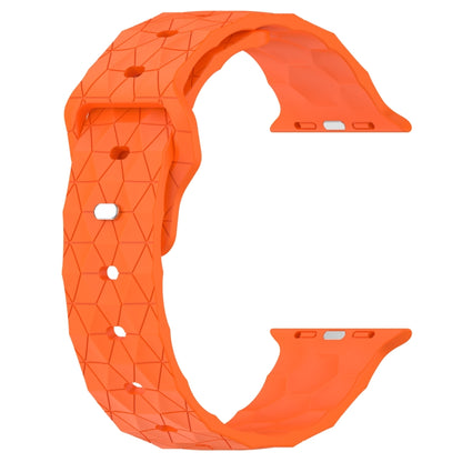 Football Texture Silicone Watch Band For Apple Watch SE 2022 44mm(Orange) - Watch Bands by PMC Jewellery | Online Shopping South Africa | PMC Jewellery