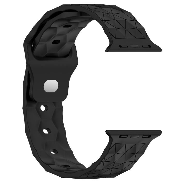 Football Texture Silicone Watch Band For Apple Watch 4 40mm(Black) - Watch Bands by PMC TechLife | Online Shopping South Africa | PMC TechLife