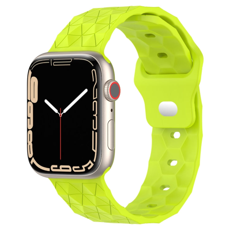 Football Texture Silicone Watch Band For Apple Watch 4 44mm(Limes Green) - Watch Bands by PMC Jewellery | Online Shopping South Africa | PMC Jewellery