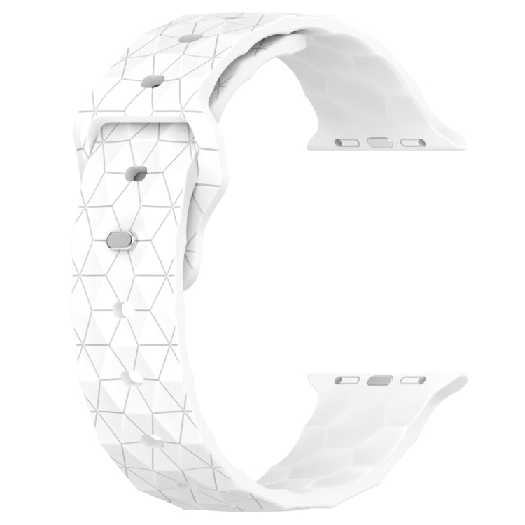 Football Texture Silicone Watch Band For Apple Watch 3 42mm(White) - Watch Bands by PMC TechLife | Online Shopping South Africa | PMC TechLife