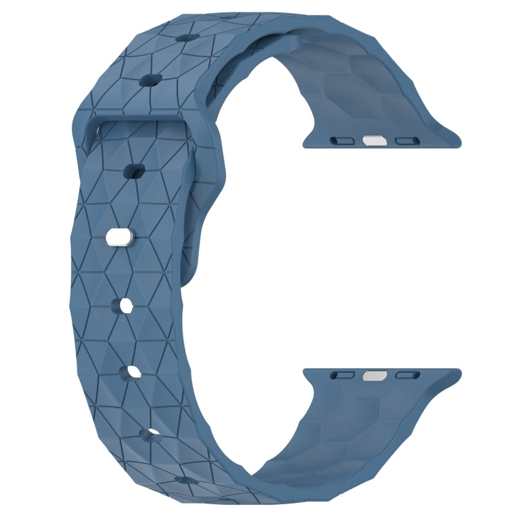 Football Texture Silicone Watch Band For Apple Watch 3 42mm(Blue) - Watch Bands by PMC Jewellery | Online Shopping South Africa | PMC Jewellery