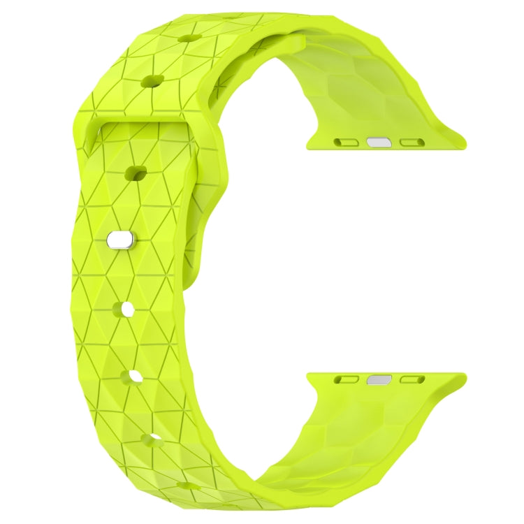 Football Texture Silicone Watch Band For Apple Watch 3 42mm(Limes Green) - Watch Bands by PMC Jewellery | Online Shopping South Africa | PMC Jewellery