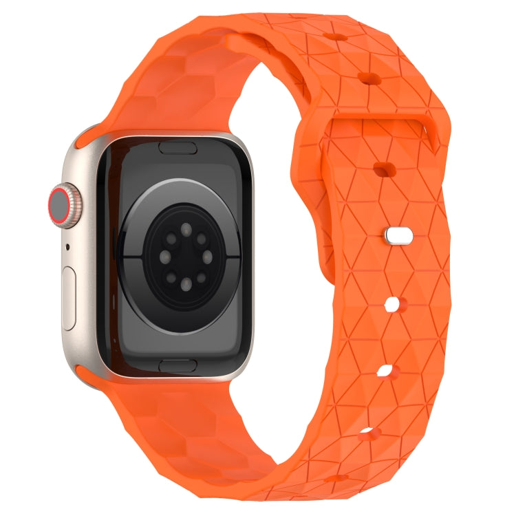 Football Texture Silicone Watch Band For Apple Watch 2 38mm(Orange) - Watch Bands by PMC TechLife | Online Shopping South Africa | PMC TechLife