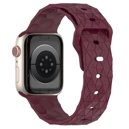 Football Texture Silicone Watch Band For Apple Watch 2 38mm(Wine Red) - Watch Bands by PMC Jewellery | Online Shopping South Africa | PMC Jewellery