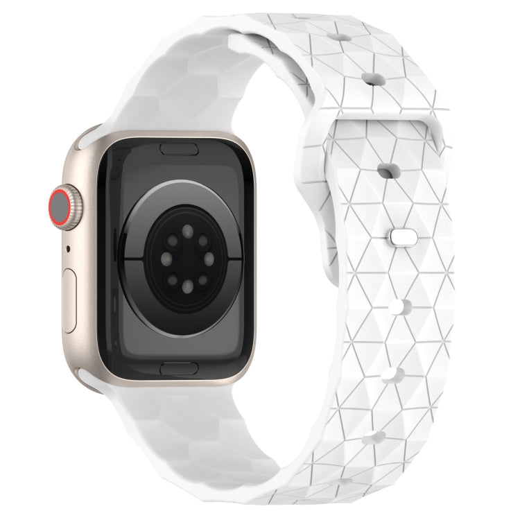 Football Texture Silicone Watch Band For Apple Watch 38mm(White) - Watch Bands by PMC TechLife | Online Shopping South Africa | PMC TechLife