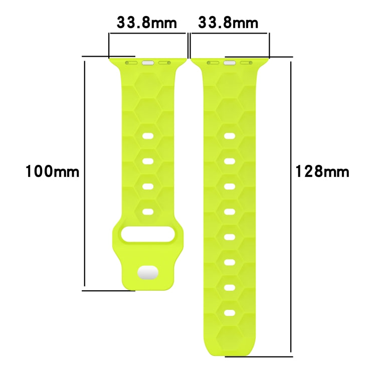 Football Texture Silicone Watch Band For Apple Watch 3 42mm(White) - Watch Bands by PMC Jewellery | Online Shopping South Africa | PMC Jewellery