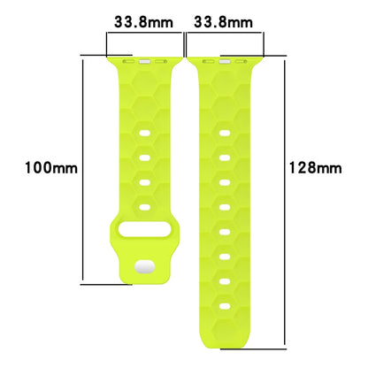 Football Texture Silicone Watch Band For Apple Watch SE 2022 40mm(Pine Green) - Watch Bands by PMC Jewellery | Online Shopping South Africa | PMC Jewellery