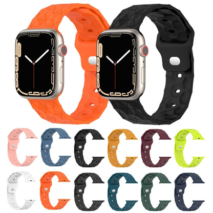 Football Texture Silicone Watch Band For Apple Watch 3 42mm(White) - Watch Bands by PMC Jewellery | Online Shopping South Africa | PMC Jewellery