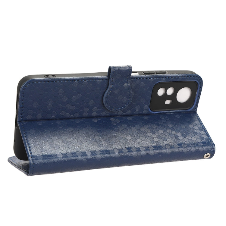 For Xiaomi Redmi Note 12S 4G Honeycomb Dot Texture Leather Phone Case(Blue) - free shipping - PMC TechLife - Order now!