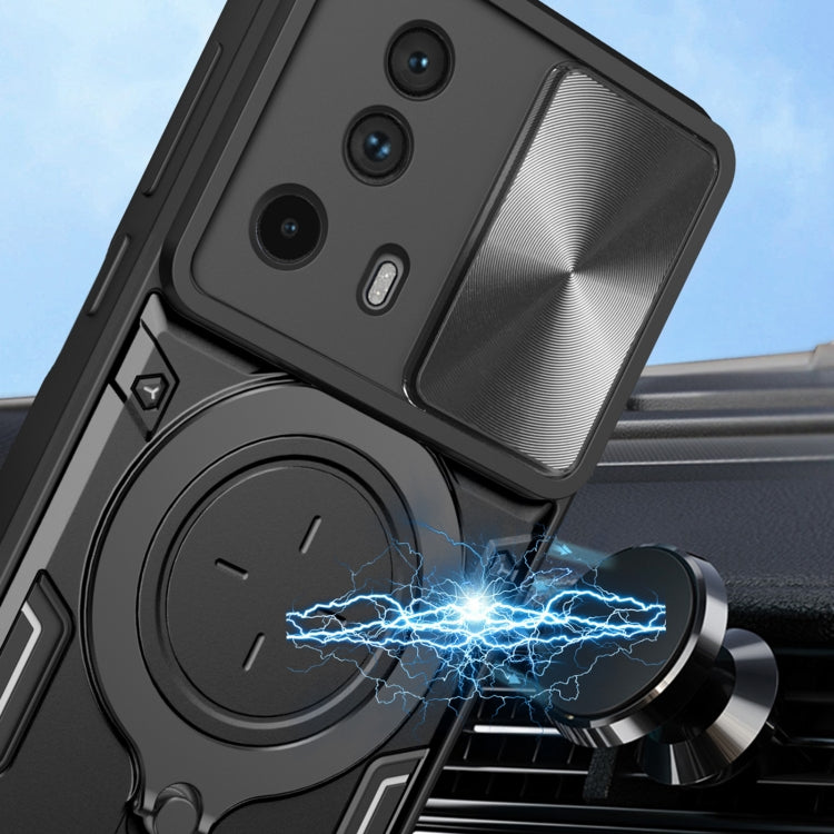 For Xiaomi 13 Lite / Civi 2 5G CD Texture Sliding Camshield Magnetic Holder Phone Case(Silver) - free shipping - PMC TechLife - Order now!
