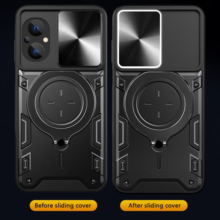 For Xiaomi Poco M5 5G CD Texture Sliding Camshield Magnetic Holder Phone Case(Black) - free shipping - PMC TechLife - Order now!