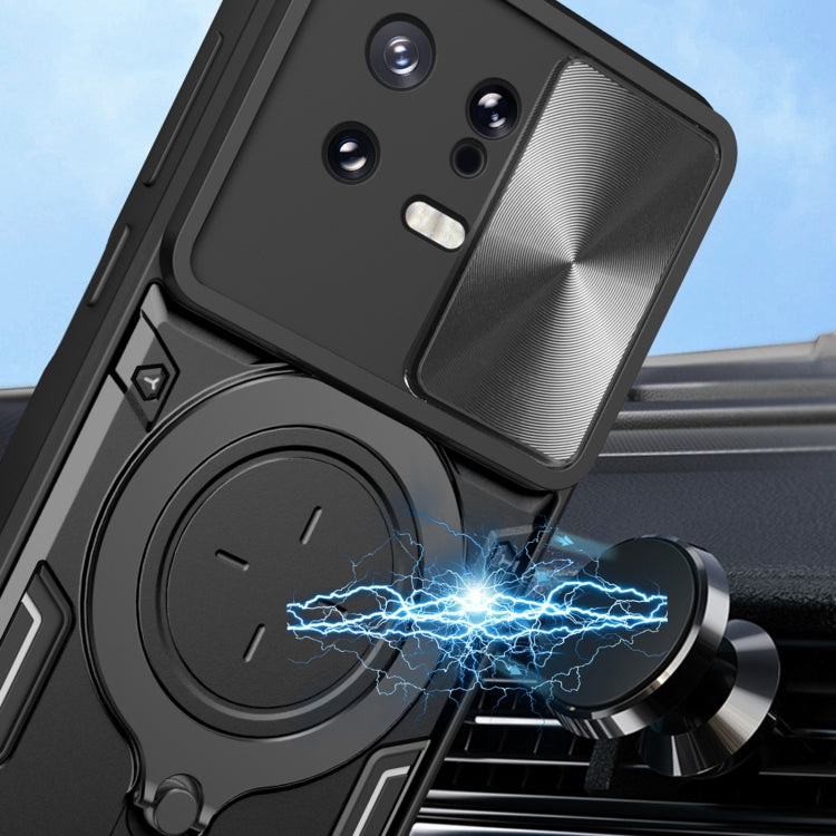 For Xiaomi 13 CD Texture Sliding Camshield Magnetic Holder Phone Case(Pink) - free shipping - PMC TechLife - Order now!