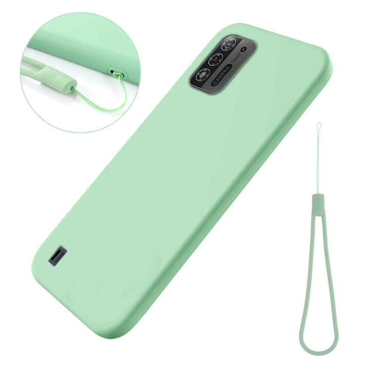 For ZTE Blade A52 Lite Pure Color Liquid Silicone Shockproof Phone Case(Green) - ZTE Cases by PMC Jewellery | Online Shopping South Africa | PMC Jewellery