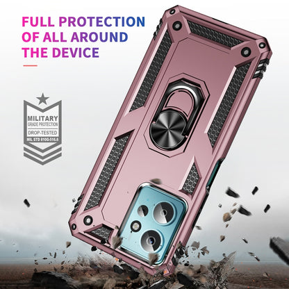 For Xiaomi Redmi Note 12 4G Global Shockproof TPU + PC Phone Case with Holder(Rose Gold) - Note 12 Cases by PMC Jewellery | Online Shopping South Africa | PMC Jewellery