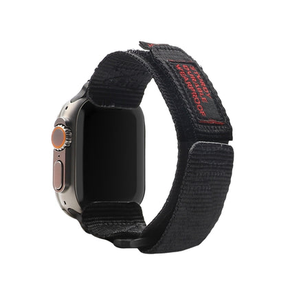 Nylon Two Section Watch Band For Apple Watch Ultra 49mm(Black) - Watch Bands by PMC Jewellery | Online Shopping South Africa | PMC Jewellery