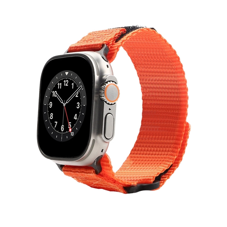 Nylon Two Section Watch Band For Apple Watch 7 45mm(Orange) - Watch Bands by PMC TechLife | Online Shopping South Africa | PMC TechLife