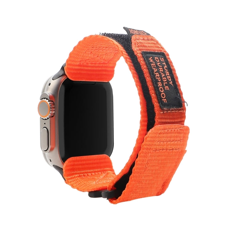 Nylon Two Section Watch Band For Apple Watch 9 41mm(Orange) - Watch Bands by PMC TechLife | Online Shopping South Africa | PMC TechLife