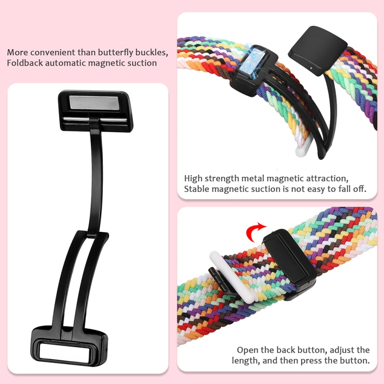 Magnetic Fold Clasp Woven Watch Band For Apple Watch 4 44mm(Pink) - Watch Bands by PMC TechLife | Online Shopping South Africa | PMC TechLife
