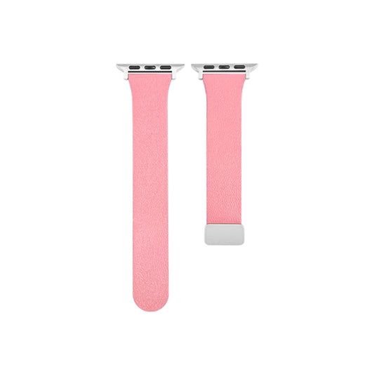 Sheepskin Texture Magnetic Folding Buckle Watch Band For Apple Watch SE 40mm(Pink) - Watch Bands by PMC Jewellery | Online Shopping South Africa | PMC Jewellery