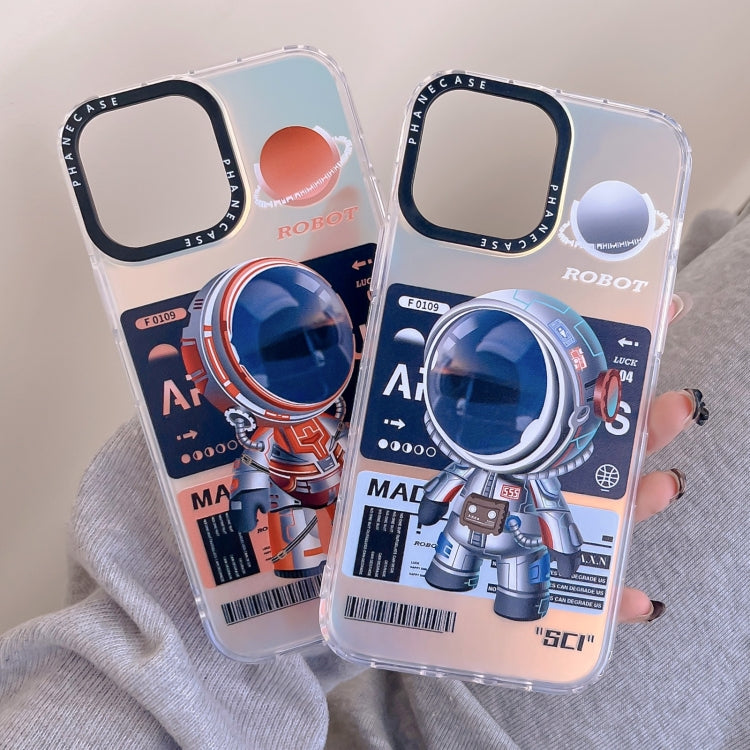 For iPhone 14 Pro Max Mechanical Astronaut Pattern TPU Phone Case(Orange) - iPhone 14 Pro Max Cases by PMC Jewellery | Online Shopping South Africa | PMC Jewellery