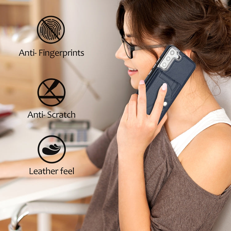 For Samsung Galaxy S23+ Shockproof Leather Phone Case with Card Holder(Blue) - free shipping - PMC TechLife - Order now!