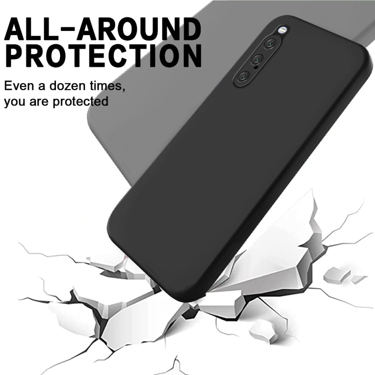 For Sony Xperia 10 V Pure Color Liquid Silicone Shockproof Phone Case(Black) - Sony Cases by PMC TechLife | Online Shopping South Africa | PMC TechLife | Buy Now Pay Later Mobicred